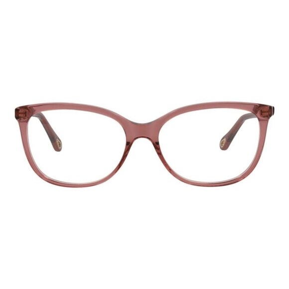Chloé Womens Square/Rectangle Pink Pink Transparent Fashion Designer Eyewear - Picture 1 of 4